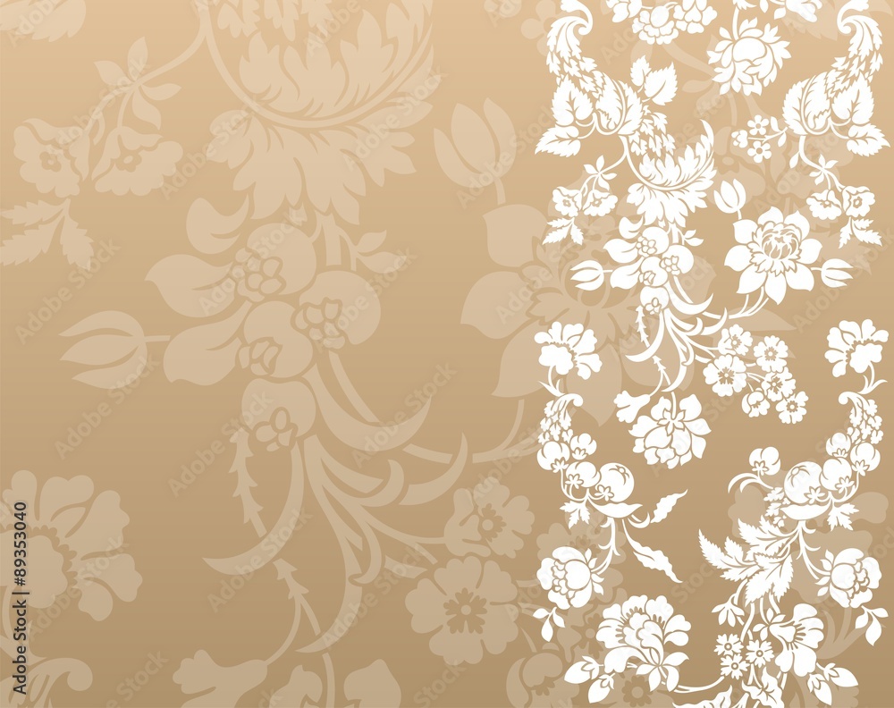 Fototapeta premium wedding card design, paisley floral pattern , India