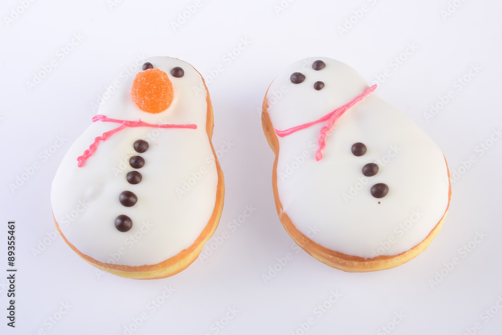 donut. Christmas donut on the background donut. Christmas donut on the background