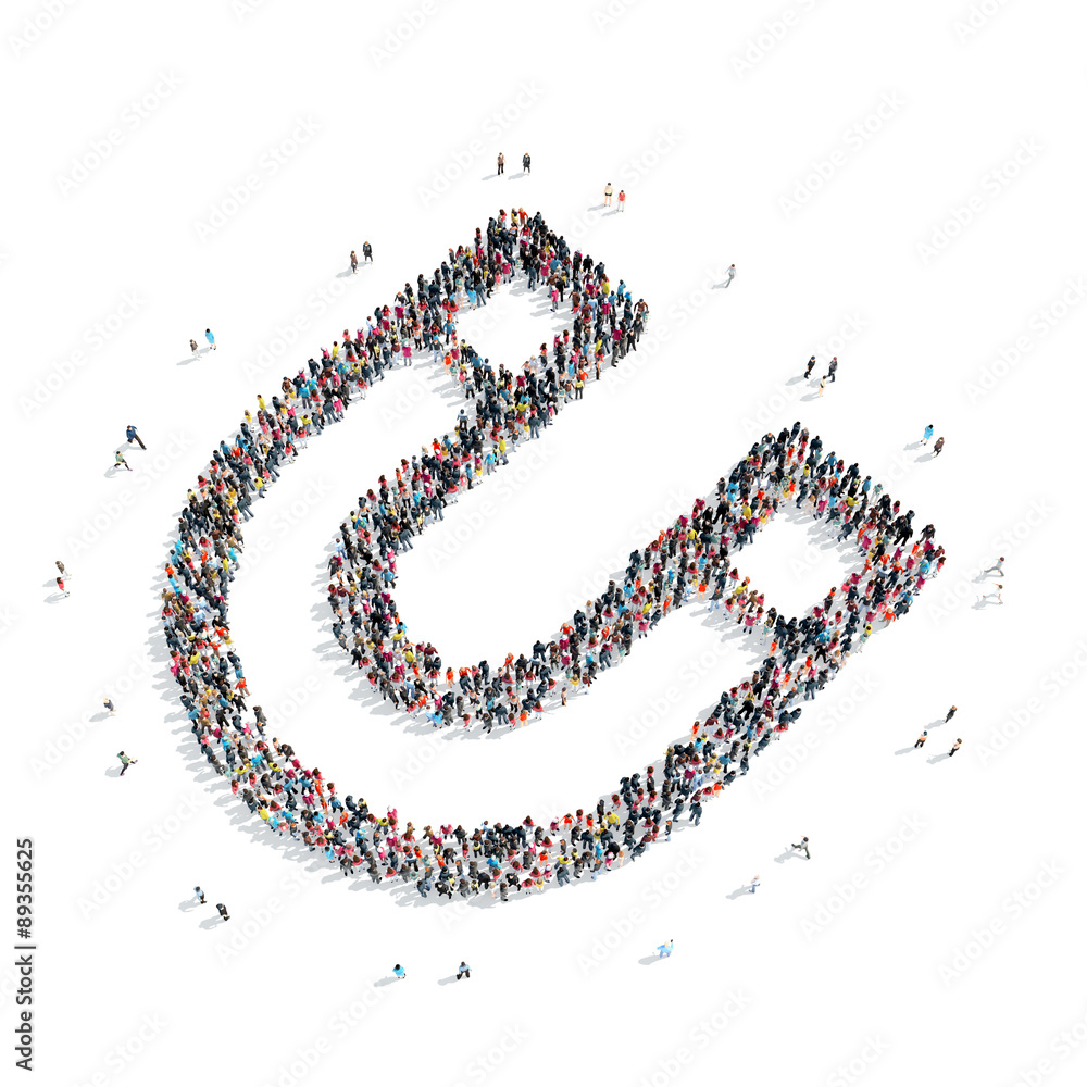 group  people shape  magnet