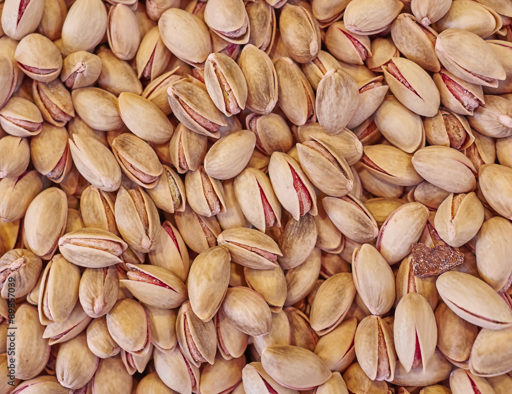 organic pistachios close up, tasty background