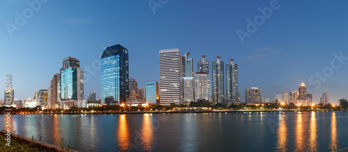 Panorama   Bangkok downtown at night