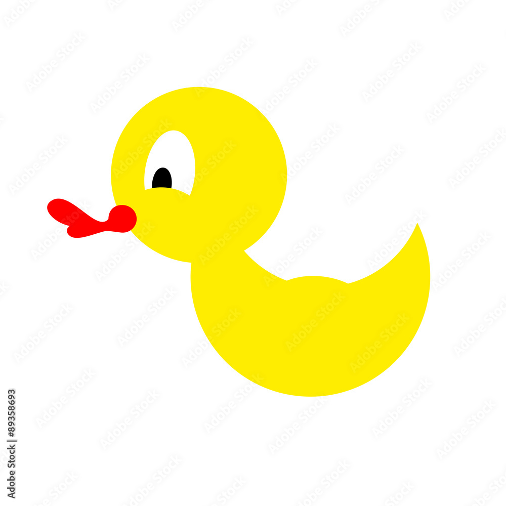 Bathing duck on a white background. Yellow rubber duck for kids. Bathing duck on a white background. Yellow rubber duck for kids.