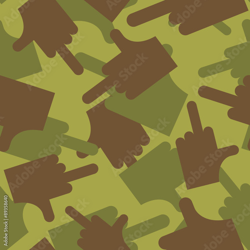 Army pattern to fuck. Military camouflage texture Vector hand wi