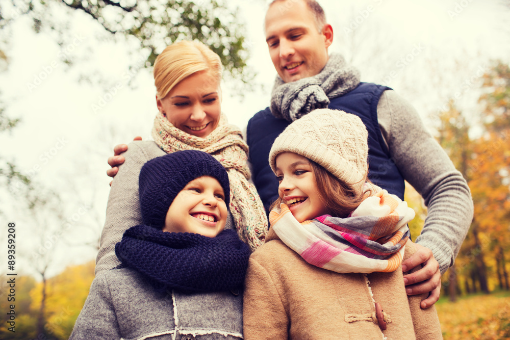 happy family in autumn park happy family in autumn park