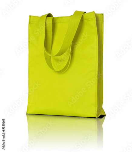 yellow shopping fabric bag