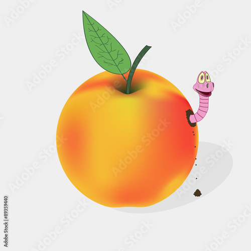 apple and worm