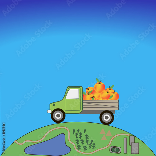 car carries apples