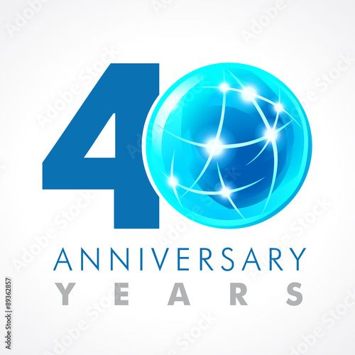 40 anniversary connecting logo