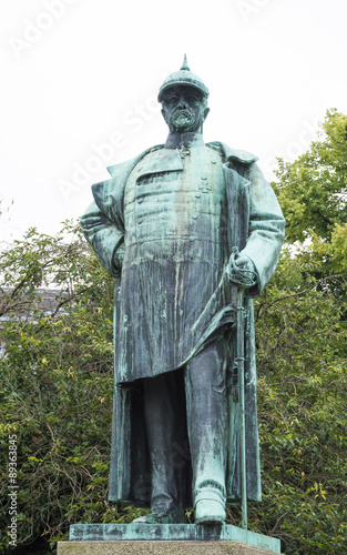 Fotografia Otto Von Bismarck sculpture, german chancellor of Prussia Reign