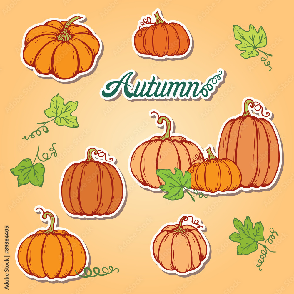 Pattern with pumpkins