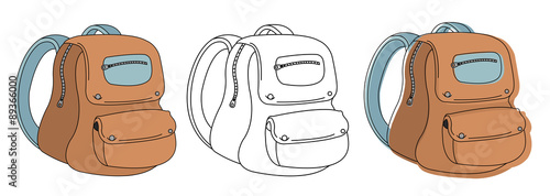 School bag in 3 different styles