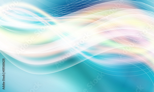 Vector abstract background and colored waves and white lines