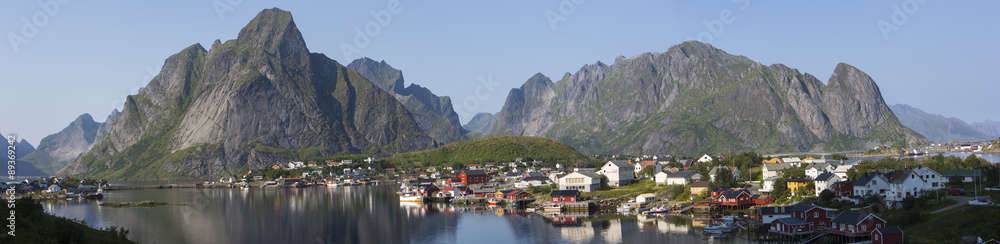 Panorama, Reine, Lofoten, Norwegen Panorama, Reine, Lofoten, Norwegen