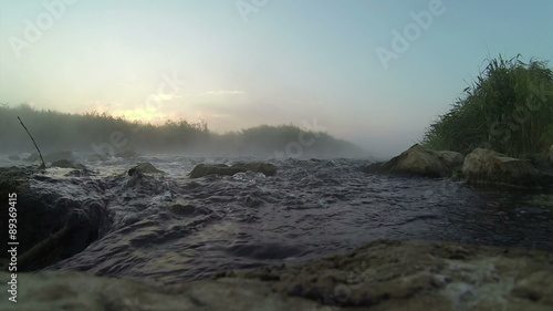 Dawn over Rushing river 