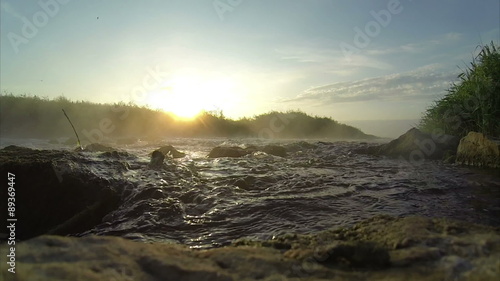 Dawn over Rushing river 