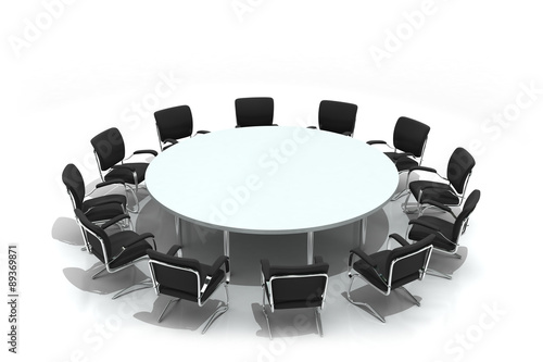 conference round table and chairs