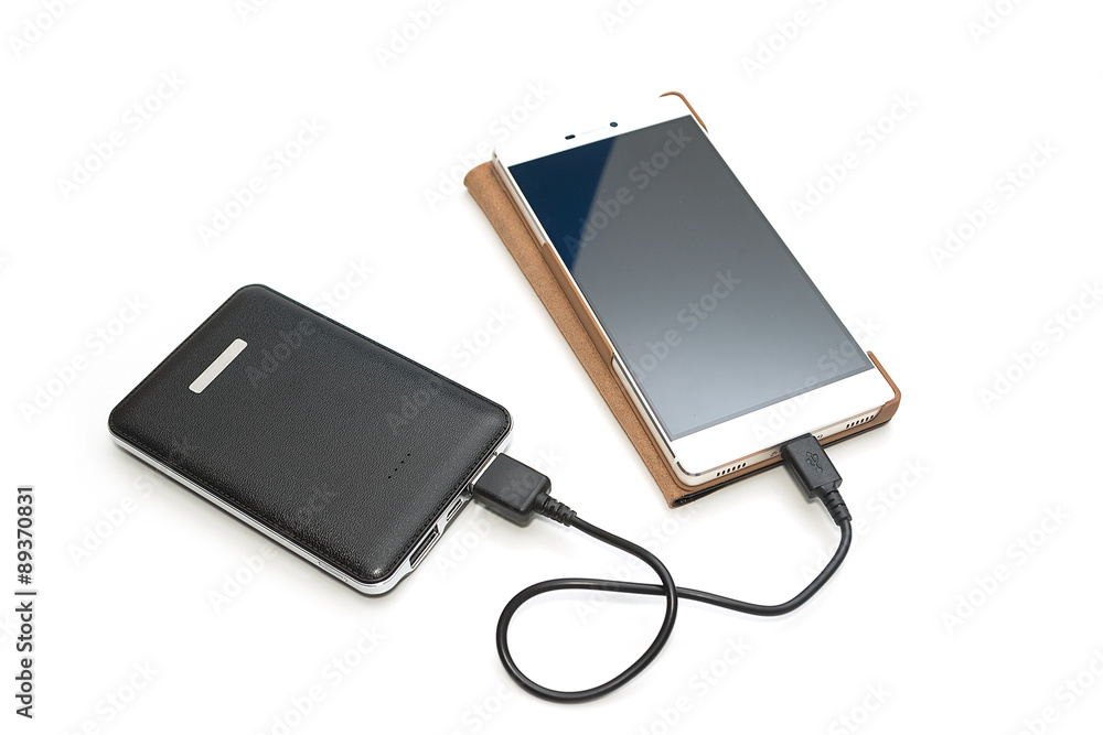 Recharging smart phone tablet from power bank Recharging smart phone tablet from power bank