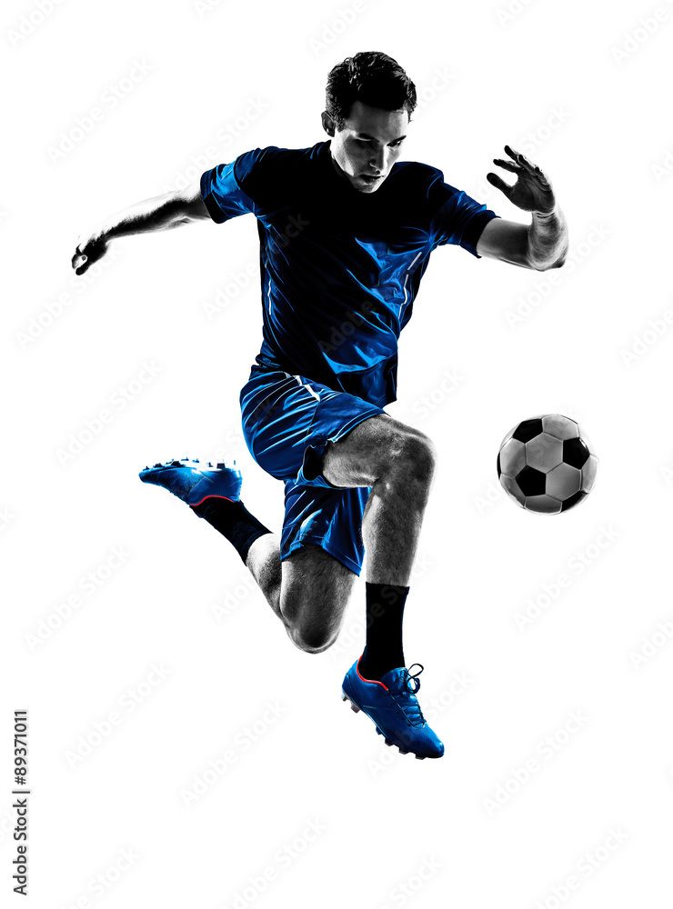 Obraz premium italian soccer player man silhouette 