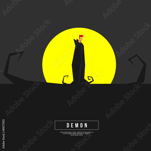 Death in the Black concept - Graphic Design - Halloween character