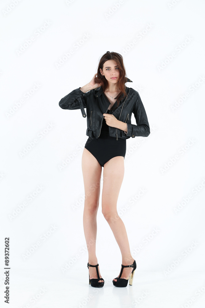 Fototapeta premium Sexy woman in black