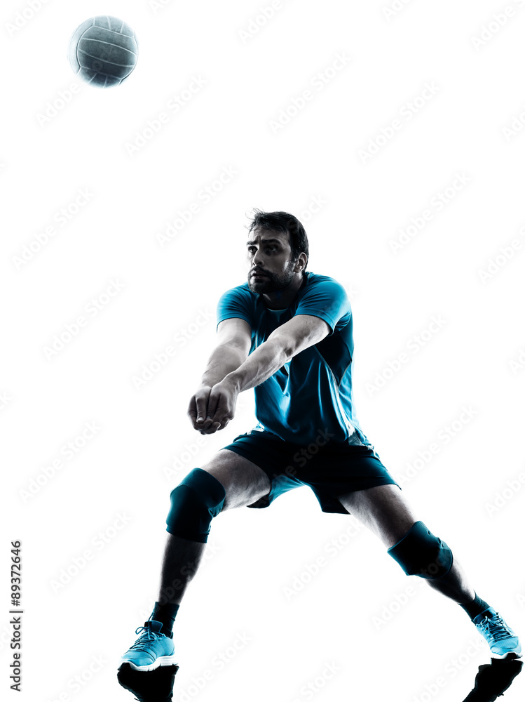 Naklejka premium man volleyball silhouette