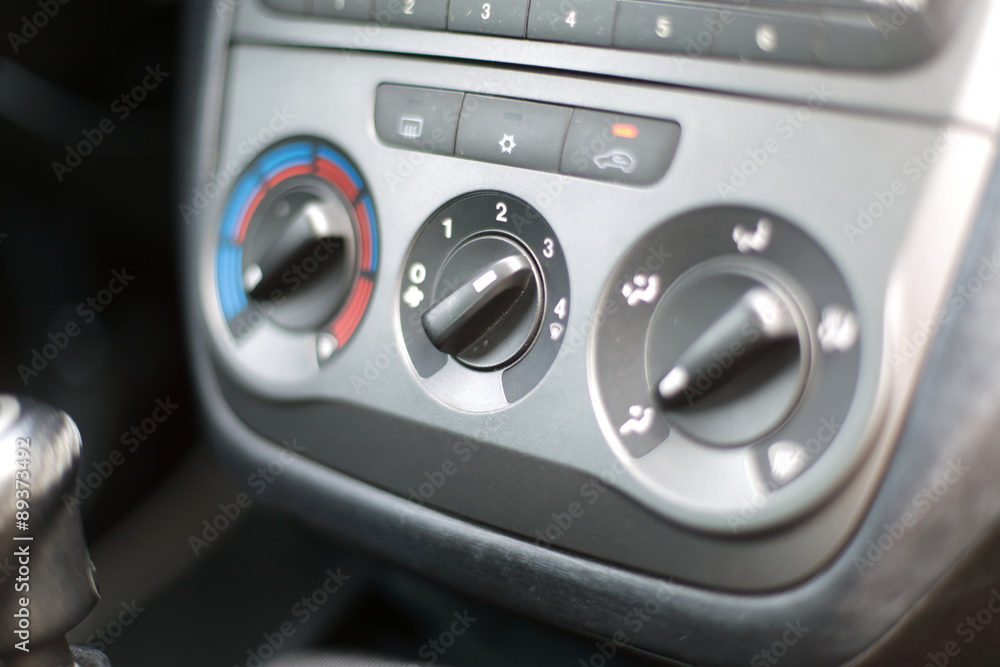 Detail of the air conditioner in a modern car. Detail of the air conditioner in a modern car.