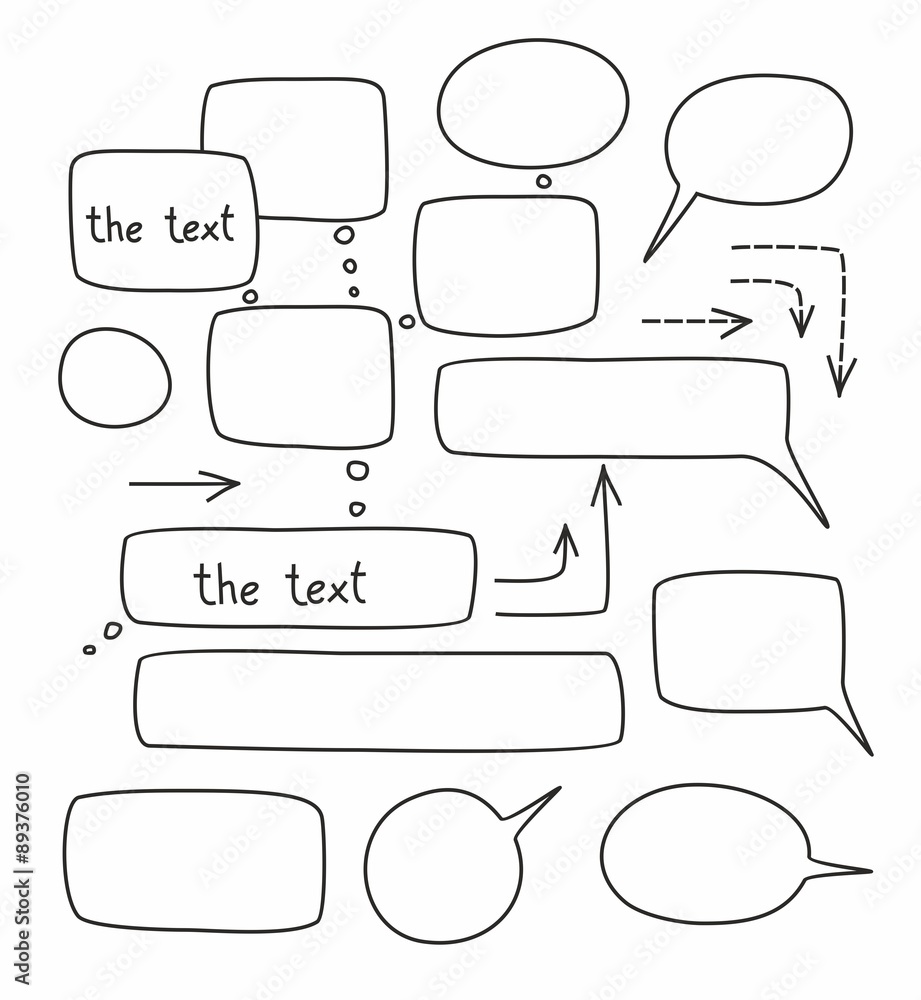 Obraz premium Infographics, circuit, cloud, frames, arrows, contour drawing, white background.