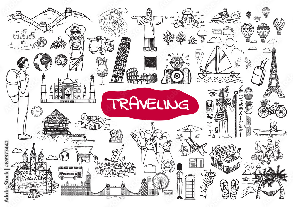 Traveling doodle set