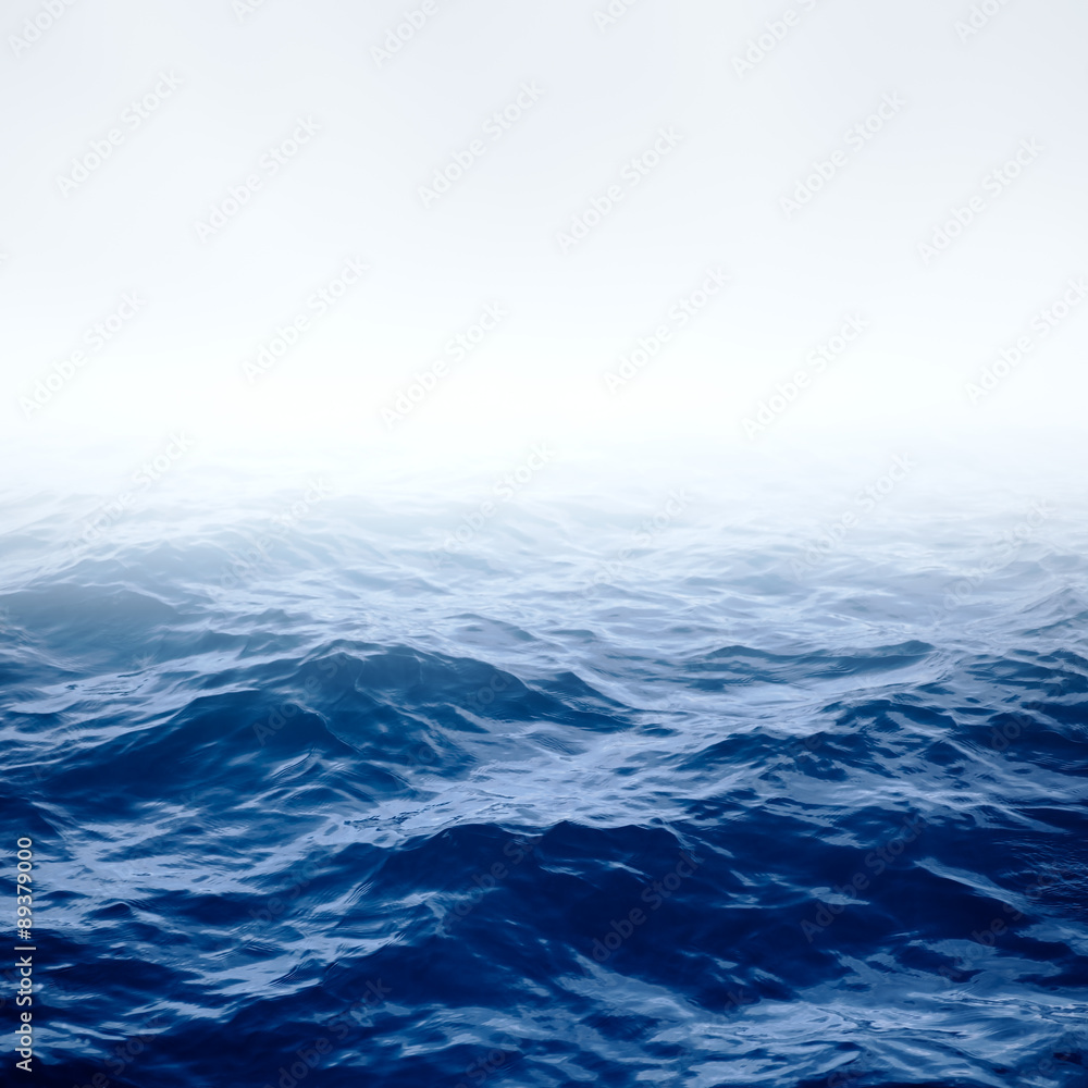 Blue clear ocean and sky Blue clear ocean and sky