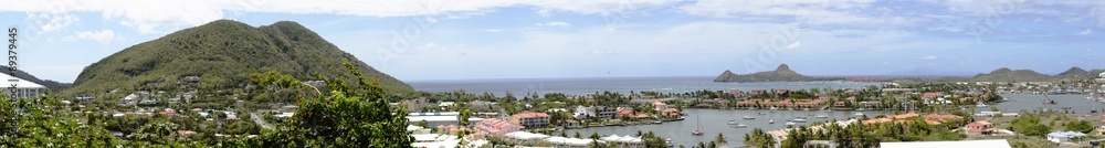 Panoramic view of St. Lucia