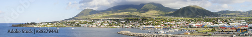 A panoramic view of the caribbean island of St. Kitts. © DW labs Incorporated