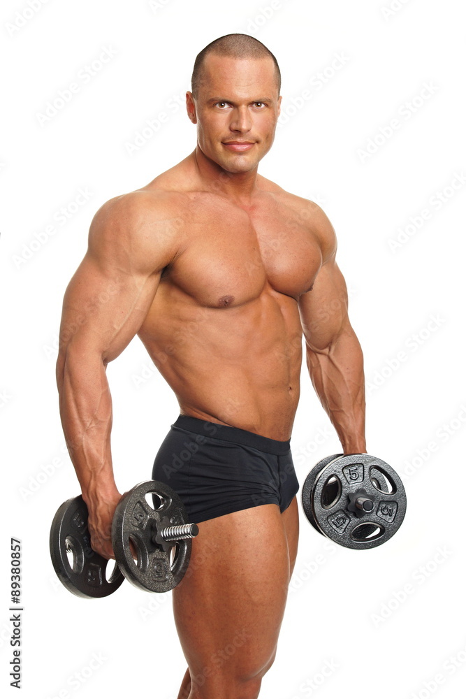 Amazon.com : Fitnus Chart Series Male Dumbbell Curl Inspire Pose 18