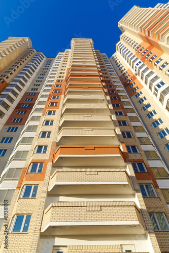 new building on background of blue sky