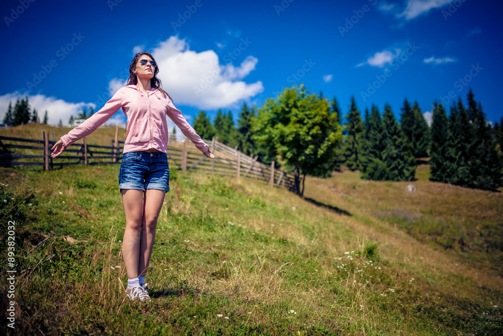 Woman Hiker in Romania