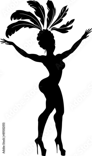 silhouette of samba dancer