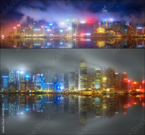 Set from views of Hong Kong and Financial district © boule1301