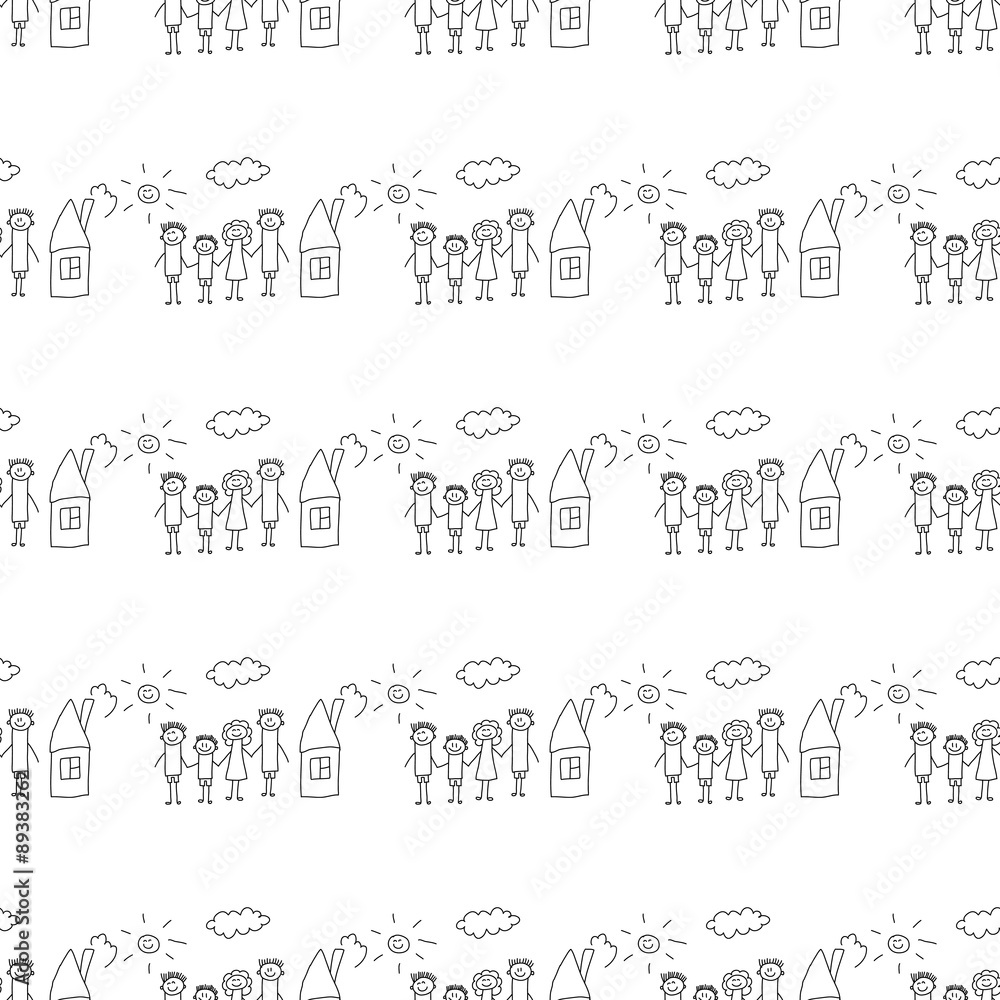 Seamless colorful vector pattern.