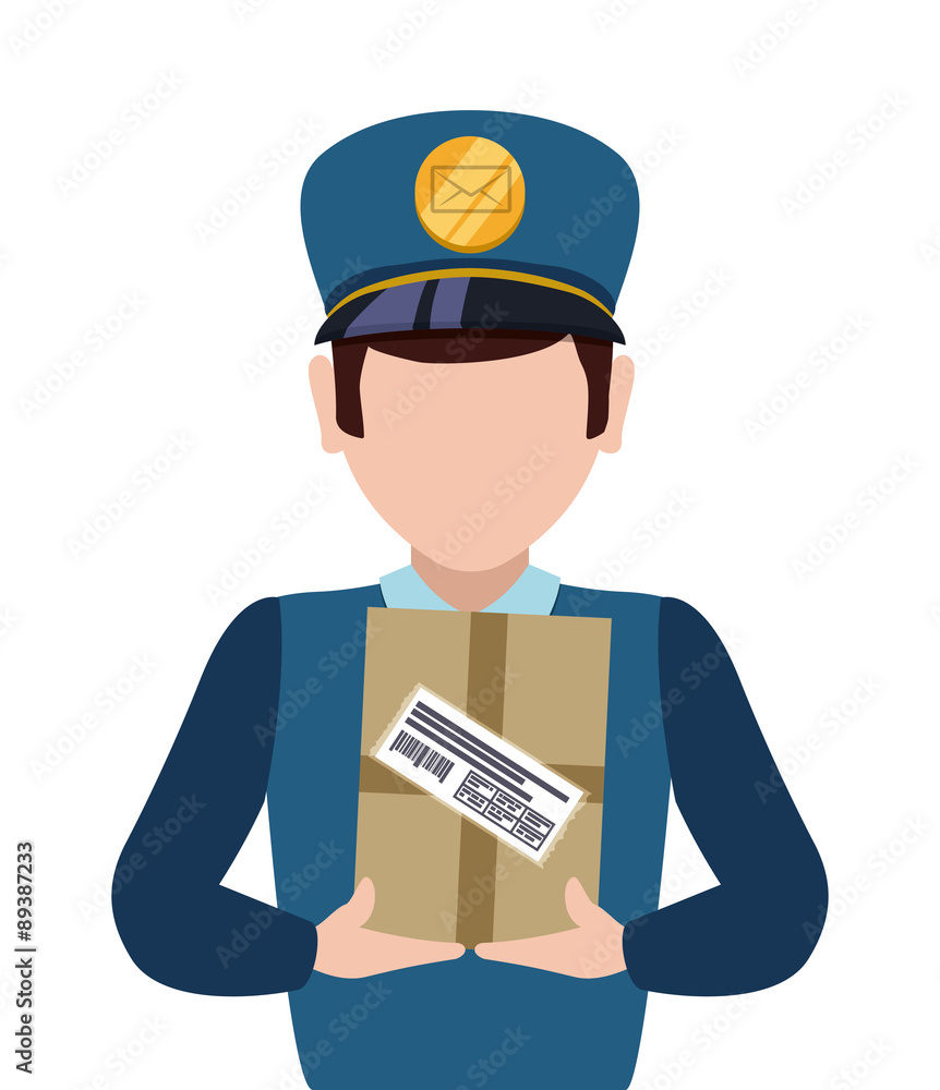 Delivery postman design. Delivery postman design.