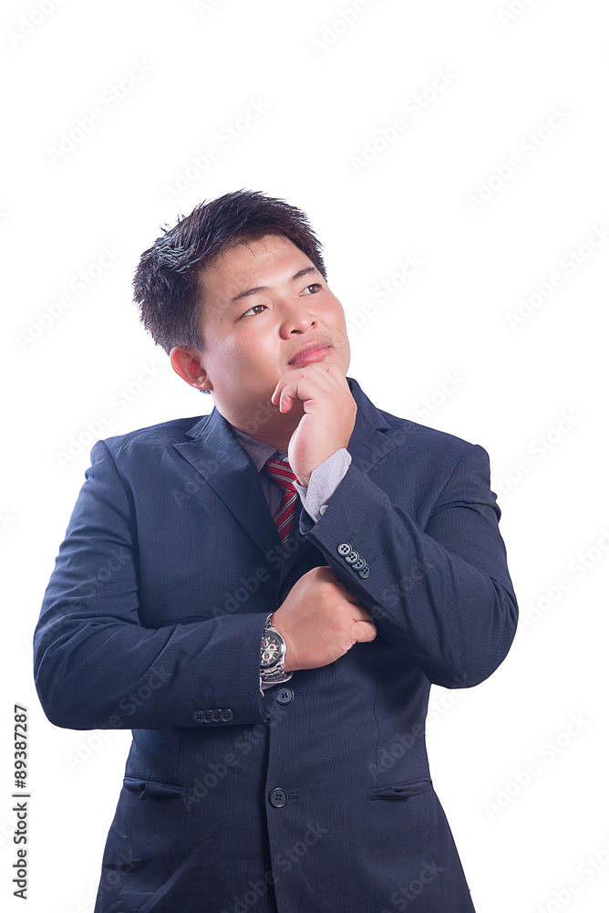Handsome young business man smiling Handsome young business man smiling