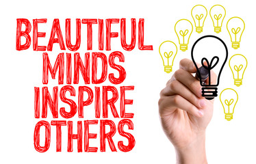 Gordijnen Quotes Beautiful minds inspire others quote  © gustavofrazao