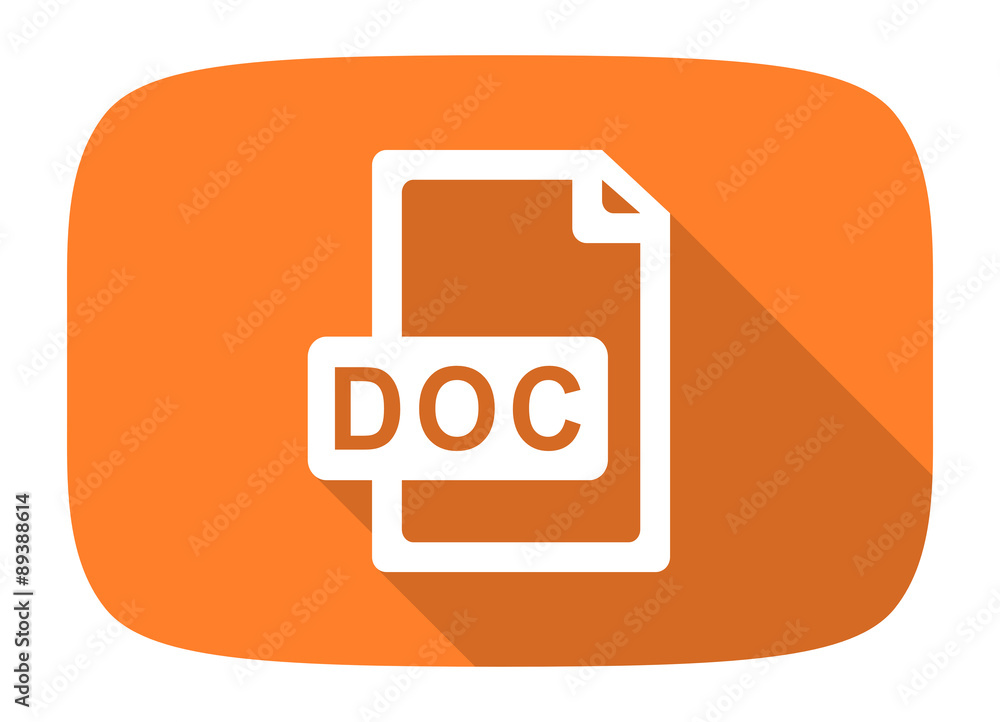 doc file flat design modern icon doc file flat design modern icon