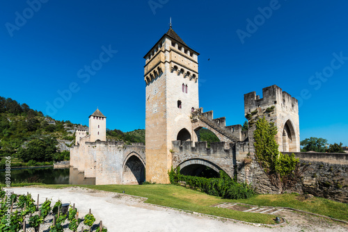 Pont Valentre in Cahors, France.