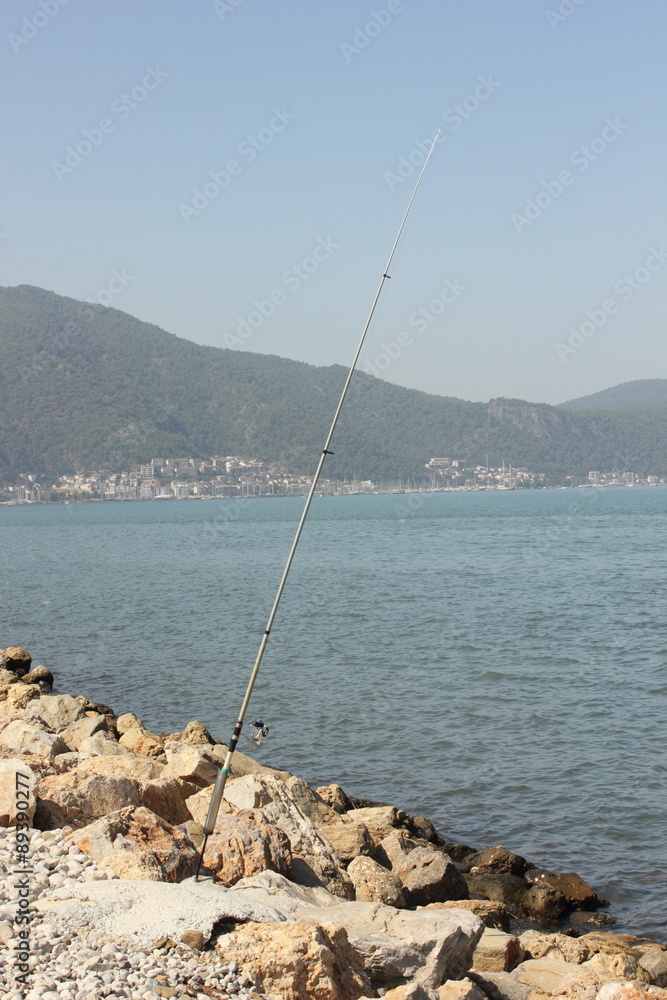  Fishing along the port of fethiye in turkey, 2015