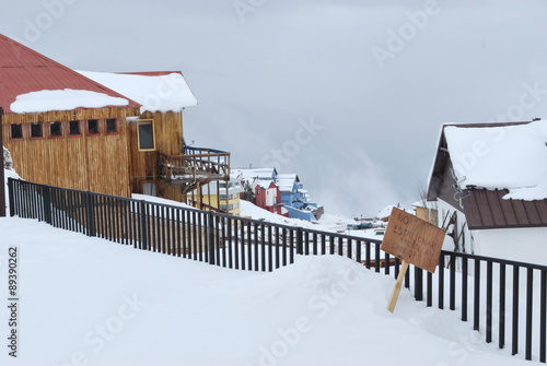 Amazing ski resort at mount Andes in Chile