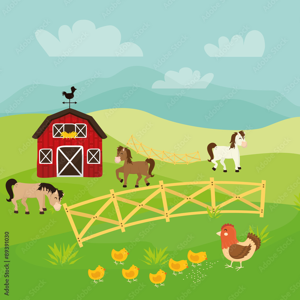 Fototapeta premium Farm fresh design.