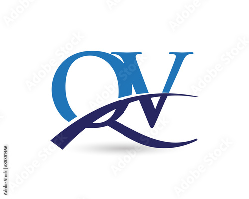 QV Logo Letter Swoosh