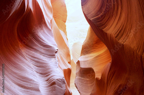 Antelope Canyon in Page, Arizona displays beautiful, warm colors