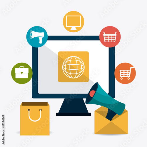 Marketing online design.