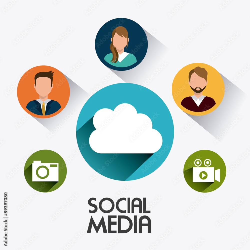 Fototapeta premium Social media design.