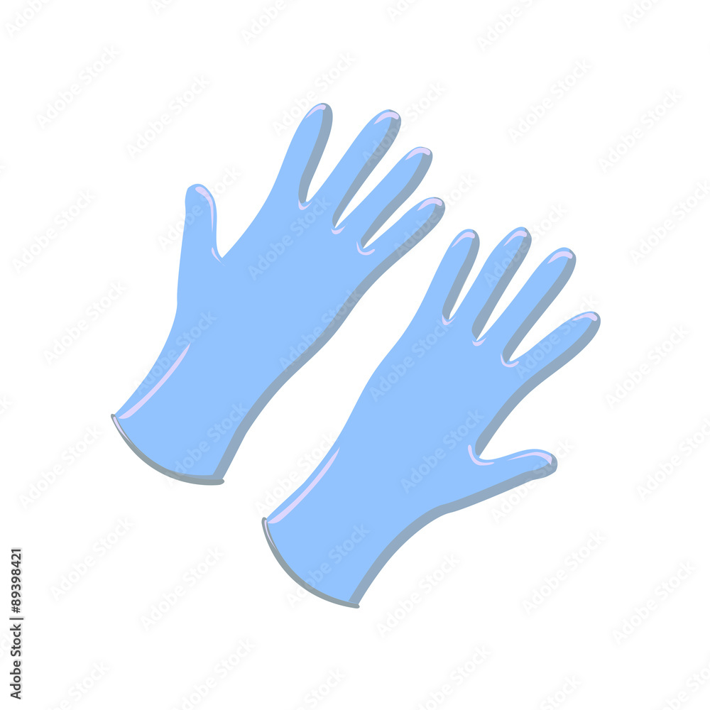 Obraz premium ゴム手袋（青）